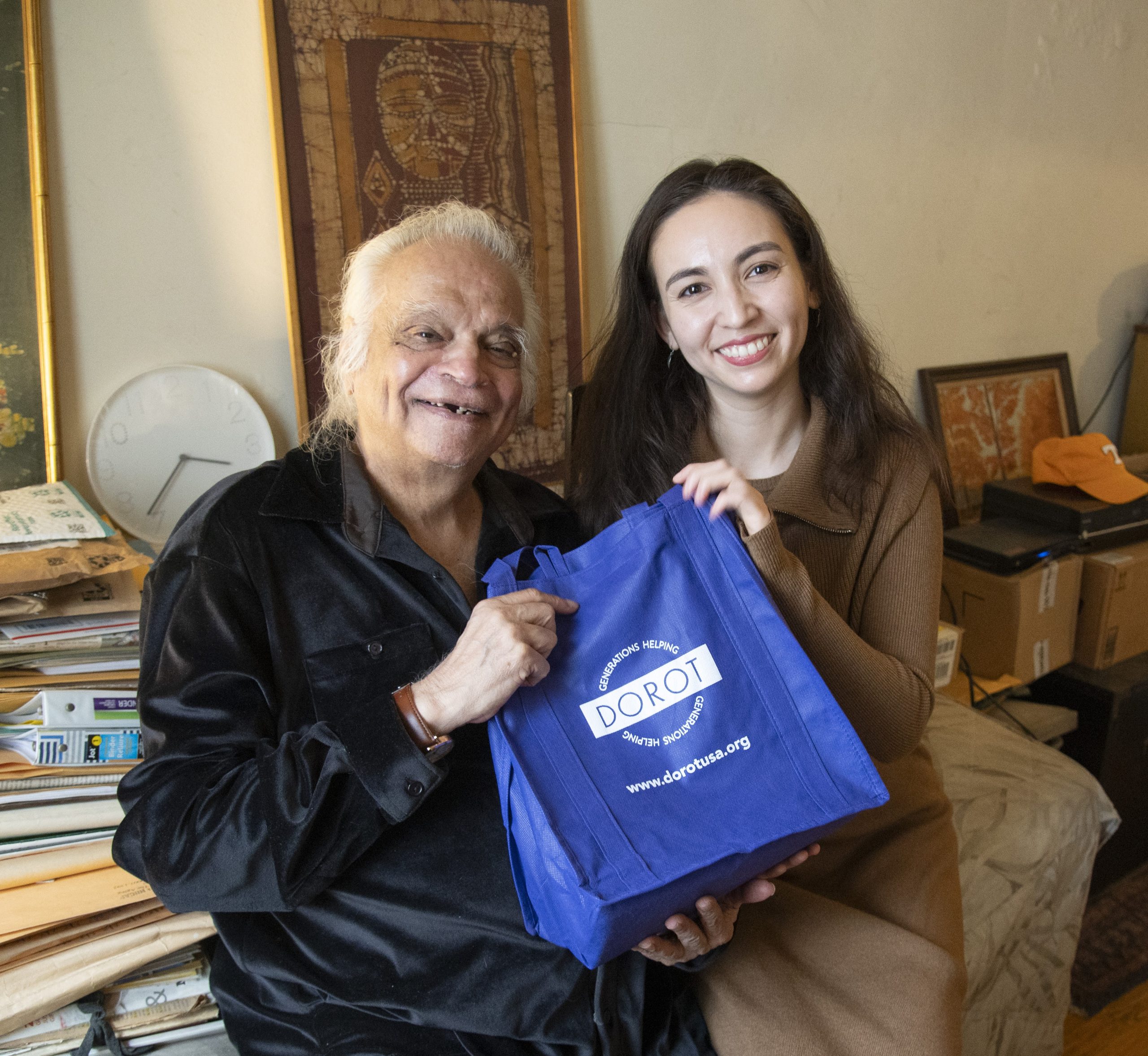 Package Delivery brings older adults and volunteers together to share warmth and companionship.