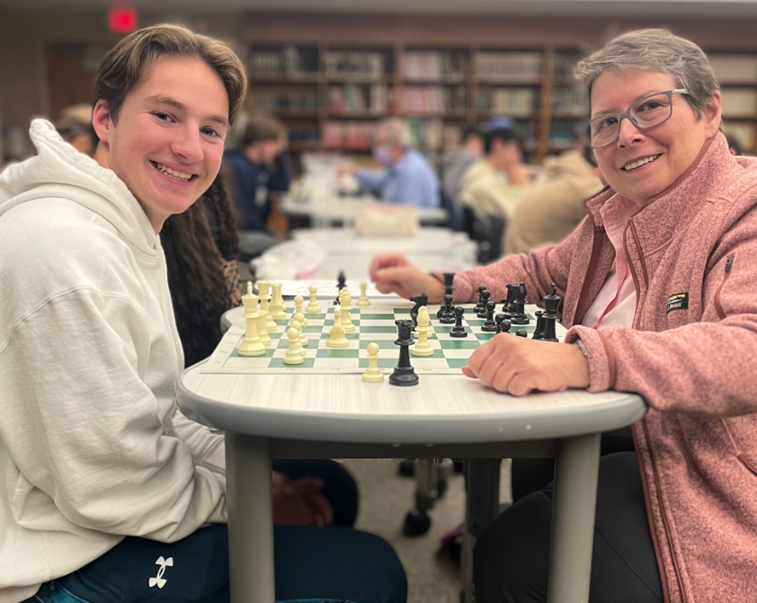 Intergenerational chess at DOROT is a welcoming and lively space for teens and older adults.